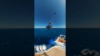 How to start Kitesurfing 😱🤯 Jump off a Yacht stighoefnagel [upl. by Rotkiv467]