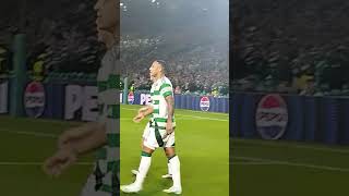 Adam Idah celebrates his first Champions League goal v Slovan Bratislava championsleague celtic [upl. by Caddric]