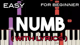 NUMB  LYRICS   LINKIN PARK  SLOW amp EASY PIANO [upl. by Alleahcim]