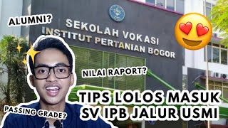 TIPS LOLOS SELEKSI MASUK SEKOLAH VOKASI IPB JALUR USMI TANPA TEST [upl. by Deuno701]