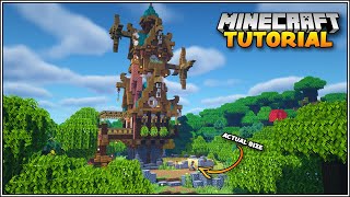 Minecraft Tutorial  How to Build a Fantasy Steampunk House in Minecraft [upl. by Ellimahs]