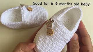 CROCHET SHOES FOR BABY  leonyvie handicrafts [upl. by Suoinuj]