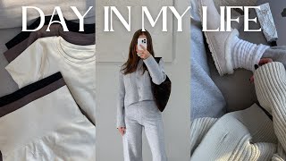 DAY IN MY LIFE  realistic work day staying productive amp activewear haul [upl. by Rahr]