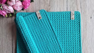 Perfect crochet rectangular tablemats Mesh stitch  Full Video Tutorial [upl. by Peltz365]