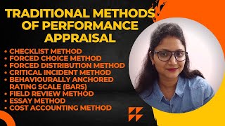 Traditional Methods of Performance Appraisal  Checklist Method  Forced choice  Critical Incident [upl. by Blau90]