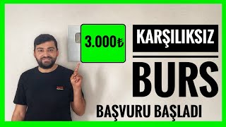 3000₺ GERİ ÖDEMESİZ BURS HER MAĞAZA BİR ÖĞRENCİ BURS BAŞVURUSU BAŞLADI KARŞILIKSIZ BURS [upl. by Cassandra]