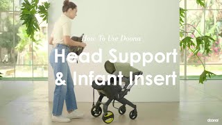 How to refit the head support amp infant insert  Doona  Car Seat amp Stroller [upl. by Battiste]