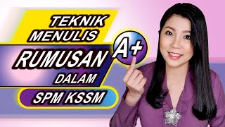 Tip BM KSSM  Teknik Menulis Rumusan A dalam SPM Bahasa Melayu [upl. by Cassilda160]