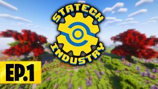 THE BEST MODERN AUTOMATION MODPACK  StaTech Industry  Minecraft Modpack  EP 1 [upl. by Akinahs]