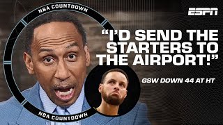 Stephen A reacts to Celtics record halftime lead over GSW EPIC BUTT WHOOPING  NBA Countdown [upl. by Ardisj]