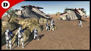 EMERGENCY GUNSHIP LANDING  Cpt Rex in Peril  Men of War Star Wars Mod [upl. by Liuka]