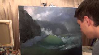 How to draw sea waves Sea storm The best lesson [upl. by Hendricks]