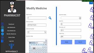 Pharmacy management system Java Netbeans connected to data base using mysql [upl. by Noinatrad]