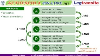 CATEGORIAS de HABILITAÇÃO  Para que serve cada categoria e prazos de mudança [upl. by Aivatnuahs]