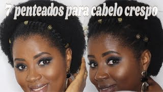 7 penteados simples e elegantes para cabelo crespo curto  Facil e rapido  Ira [upl. by Wadleigh]