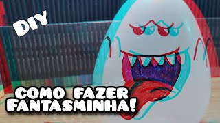 Como Fazer Fantasma de Halloween para crianças João Bobo do BOO do Super Mario fácil e divertido [upl. by Suzie530]