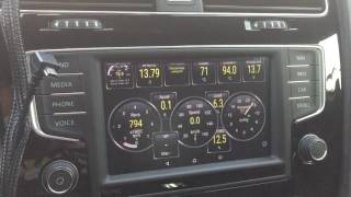 VW Golf R MirrorLink  Torque OBDII Display [upl. by Nauqel679]