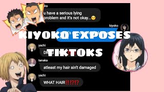 Haikyuu Kiyoko Exposes Tiktoks Part 4 💖 [upl. by Blainey]