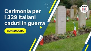 Inghilterra cerimonia per 329 italiani caduti in guerra [upl. by Eytteb32]