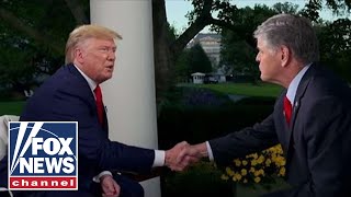 Trump talks impeachment fallout on Hannity  FULL INTERVIEW [upl. by Rorke]