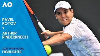 Pavel Kotov v Arthur Rinderknech Highlights  Australian Open 2024 First Round [upl. by Ferri19]