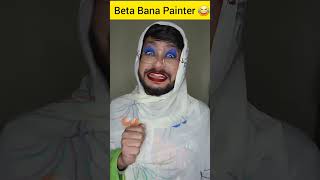 Beta Bana MF Husain Painter 🎨 comedy funny art cartoon jokes ytshorts [upl. by Hannis694]