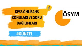 2024 Önlisans KPSS Konuları ve Soru Dağılımları ÖSYM güncel Ayrıntılı PDF [upl. by Aggy]