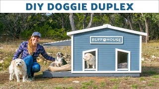 Insulated Dog house for 2  Roof Opens for Easy Cleaning  Built in One Day [upl. by Yzeerb660]