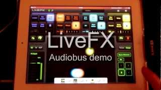 LiveFX iPad app  Audiobus demo with Propellerhead Figure [upl. by Neelrahc]