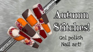 Autumn Patchwork Nail Art  Nail Sugar  Madam Glam [upl. by Gillespie]