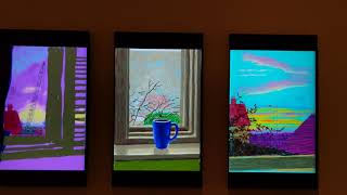 David Hockney iPad drawing videos Met Museum New York City 20180208 [upl. by Nodnnarb243]