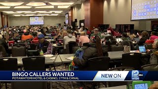 Potawatomi Casino Hotel looking to hire additional bingo callers [upl. by Lemhar]