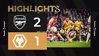 Superb Cunha goal in battling defeat  Arsenal 21 Wolves  Highlights [upl. by Picker524]