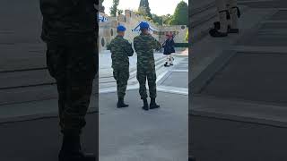 Evzones Greek Presidential Guard  Τomb of Unknown Soldier  Monument in Athens [upl. by Lilhak274]