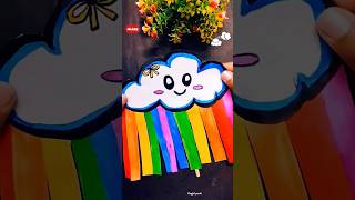 Easy kids paper craft🌈☁️😨shorts trending viralvideo funny story art craft diy comedy kids [upl. by Melinde]