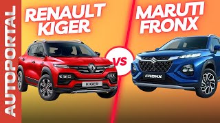 Maruti Suzuki Fronx vs Renault Kiger  Which SUV is better value [upl. by Trstram]