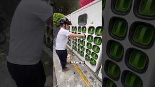 ¡Eficiencia Total Cambio de Baterías en Estación de Scooters 🛴⚡ shorts [upl. by Pavel]