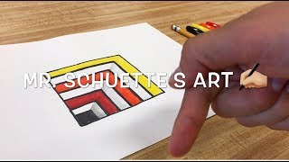 👀 Amazing 👀 Optical Illusion  Very EASY for kids  3D Hole trick hack color  Mr Schuette [upl. by Meeks]