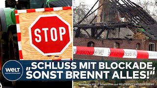 SACHSEN quotLandwirt nahm an Straßenblockaden teilquot Brandanschlag auf Bauernhof in Oelsnitz [upl. by Lartnom107]