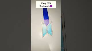 Bookmark of BTS💜✨ shorts bts craft diy art drawing painting cute easyforyou blackpinkfyp [upl. by Ardiekal]