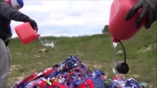 Hansa Rostock hools burn the stolen materials [upl. by Lledniw]