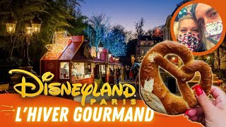 DISNEYLAND PARIS marché de Noël gastronomique  Lhiver GOURMAND 2021 [upl. by Nesline]