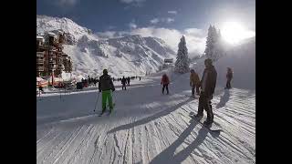 Skiing in through Avoriaz village in January 2024 [upl. by Releyks]