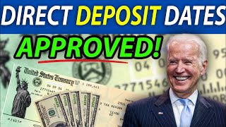 Congress Approves Direct Deposit STIMULUS CHECKS DATE “CONFIRMED” For SS SSI SSDI [upl. by Eyaj]