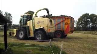 Grass silage with a Krone Big X 500 Unicom oost [upl. by Lleddaw]