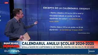 Structura anului școlar 20242025 Când încep cursurile și ce vacanțe vor avea elevii [upl. by Star]