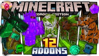 😱Los 12 MEJORES ADDONSMODS SURVIVAL para MINECRAFT PE 120 a 12050  MODS MINECRAFT PE 12050 [upl. by Myron]