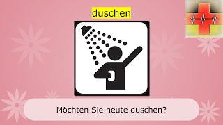 Körperpflege  personal hygiene Vokabeln  Deutsch lernen für die Pflege [upl. by Elumas]