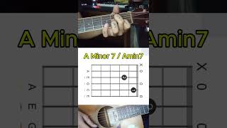 belajar gitar pemula kunci dasar kunci A Minor 7 learn beginner guitar basic key Amin7 [upl. by Dnomsad900]