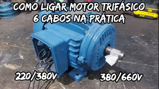 COMO LIGAR UM MOTOR TRIFÁSICO 6 CABOS PASSO A PASSO [upl. by Dorwin]